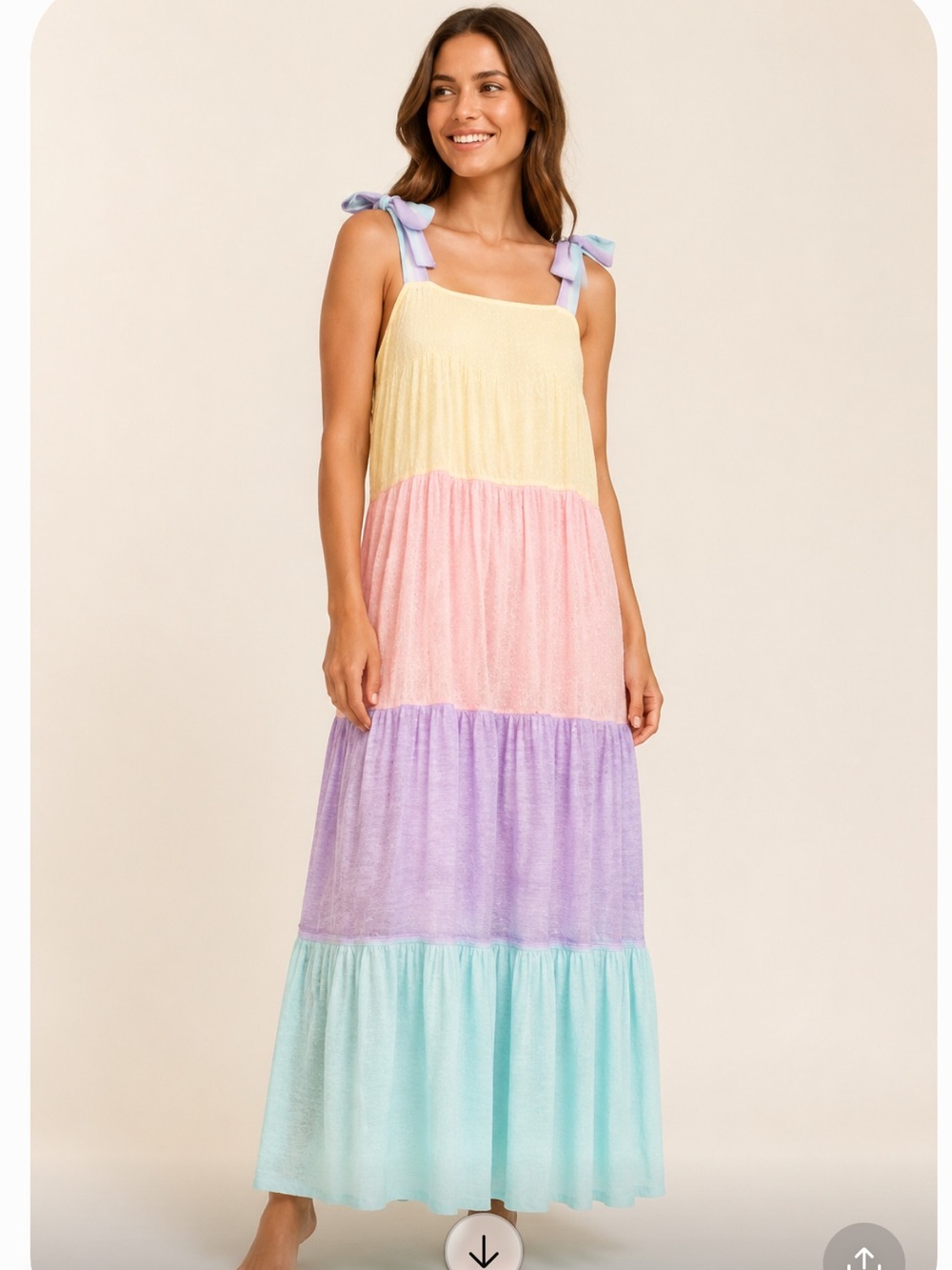NWT Pitusa Womens Rainbow Maxi Dress